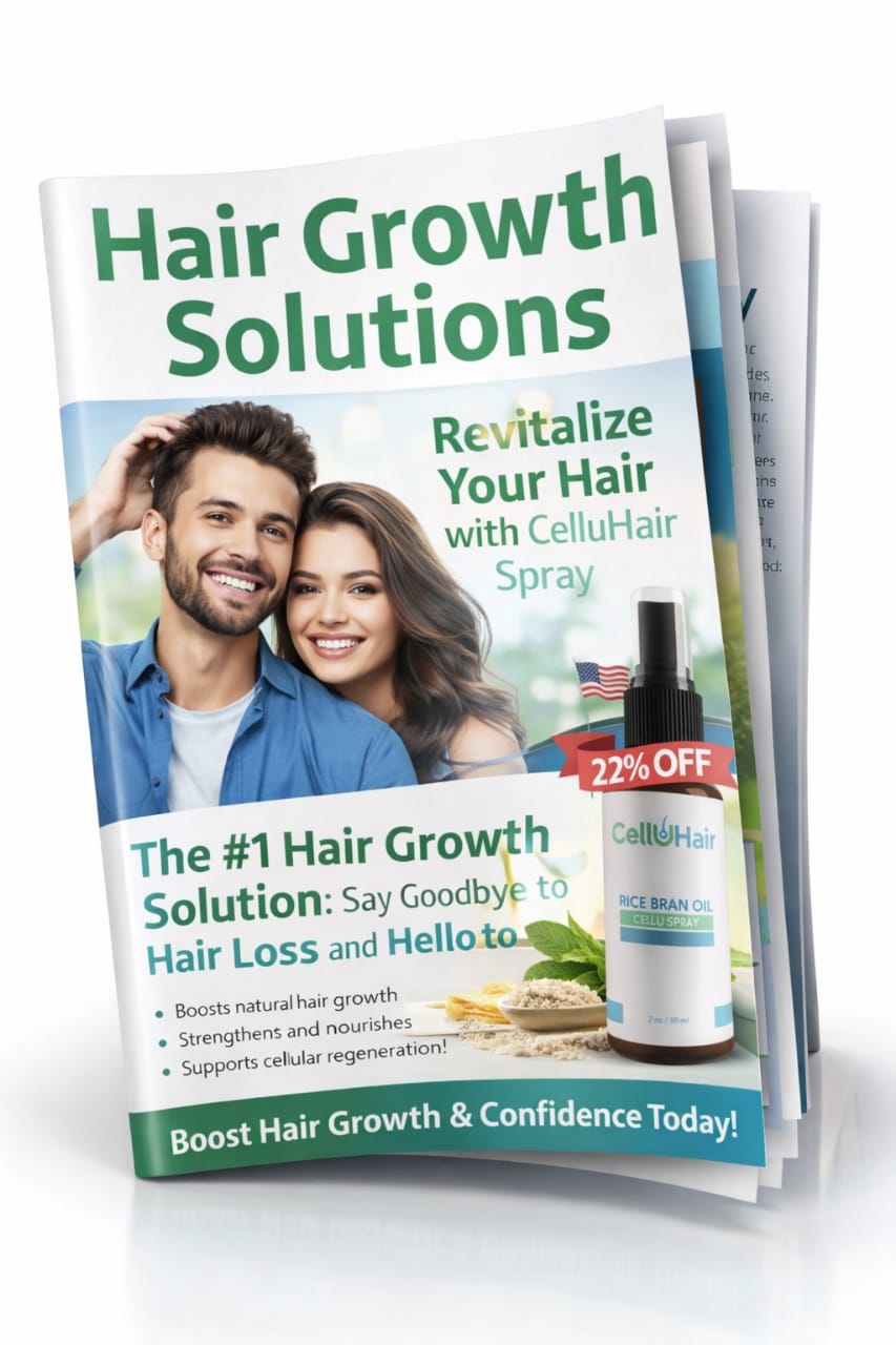 CelluHair hair growth supplement bottle for thicker and stronger hair